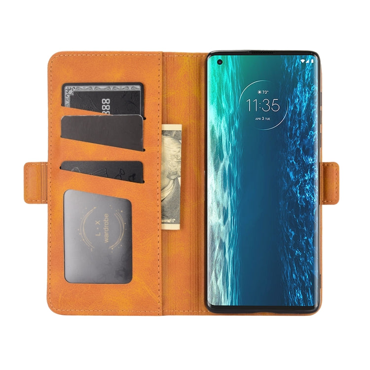 For Motorola Moto Edge Dual-side Magnetic Buckle Horizontal Flip Leather Case with Holder & Card Slots & Wallet