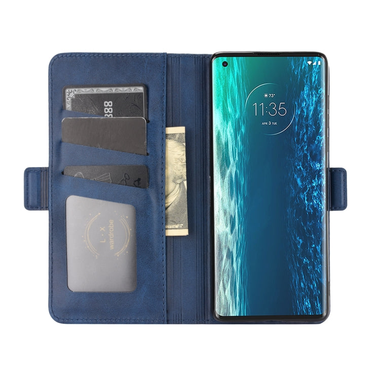 For Motorola Moto Edge Dual-side Magnetic Buckle Horizontal Flip Leather Case with Holder & Card Slots & Wallet