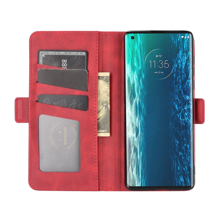 For Motorola Moto Edge Dual-side Magnetic Buckle Horizontal Flip Leather Case with Holder & Card Slots & Wallet