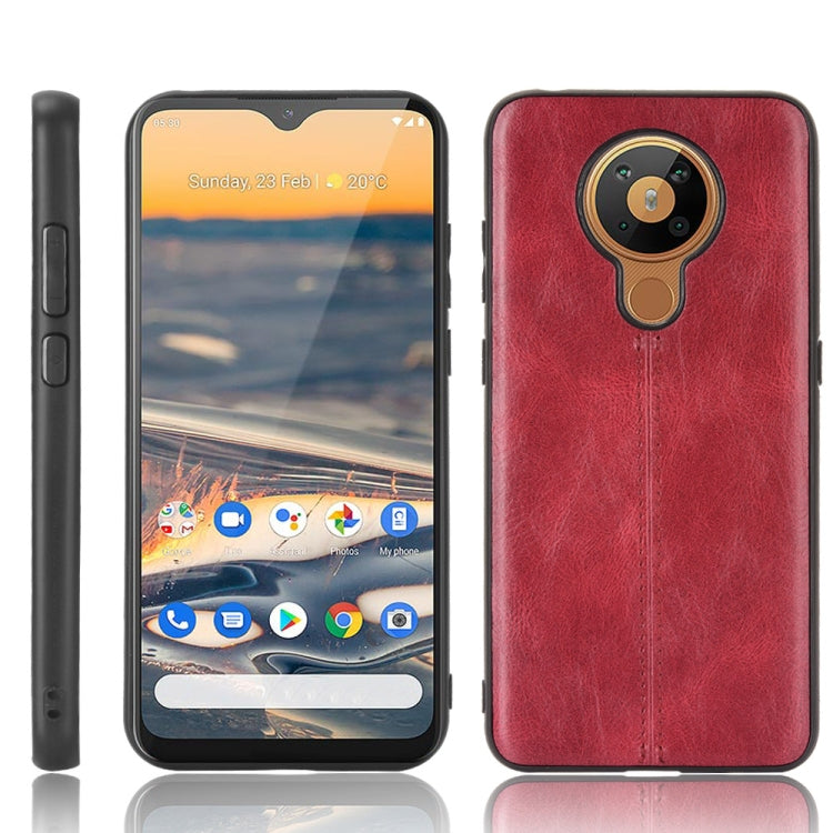 For Nokia 5.3 Shockproof Sewing Cow Pattern Skin PC + PU + TPU Case