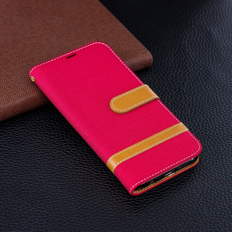 Color Matching Denim Texture Leather Case for Huawei P20 Lite & Nove 3e , with Holder & Card Slots & Wallet & Lanyard