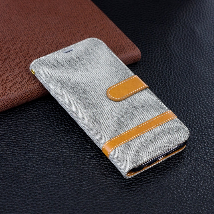 Color Matching Denim Texture Leather Case for Huawei P20 Lite & Nove 3e , with Holder & Card Slots & Wallet & Lanyard