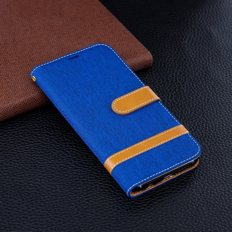 Color Matching Denim Texture Leather Case for Huawei P20 Lite & Nove 3e , with Holder & Card Slots & Wallet & Lanyard