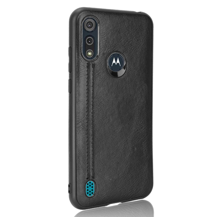 For Motorola Moto E6s 2020 Shockproof Sewing Cow Pattern Skin PC + PU + TPU Case