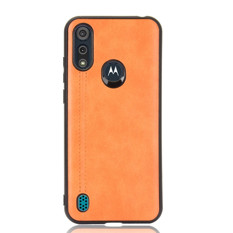 For Motorola Moto E6s 2020 Shockproof Sewing Cow Pattern Skin PC + PU + TPU Case