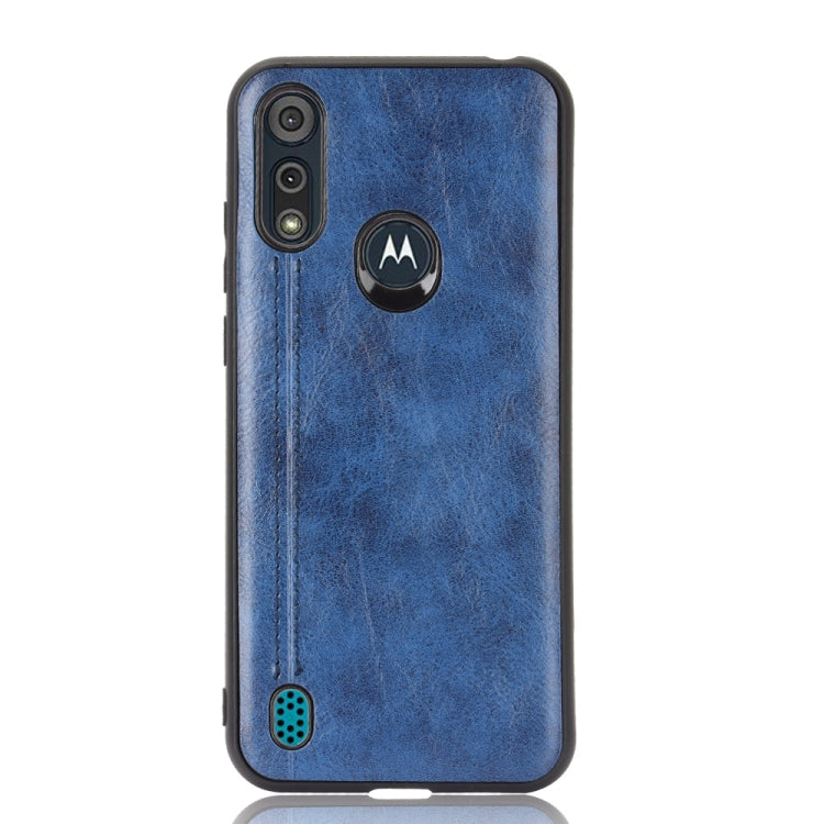For Motorola Moto E6s 2020 Shockproof Sewing Cow Pattern Skin PC + PU + TPU Case