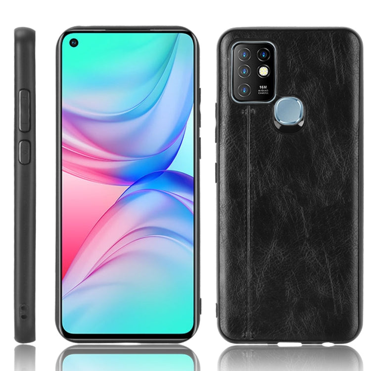 For Infinix Hot 10 Shockproof Sewing Cow Pattern Skin PC + PU + TPU Case