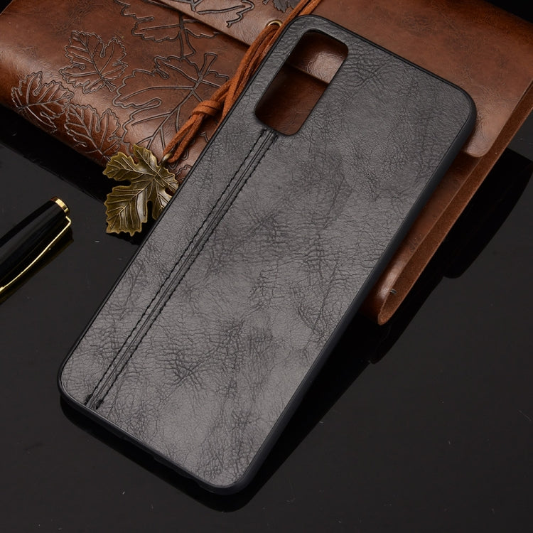 For vivo Y20/Y20i Shockproof Sewing Cow Pattern Skin PC + PU + TPU Case