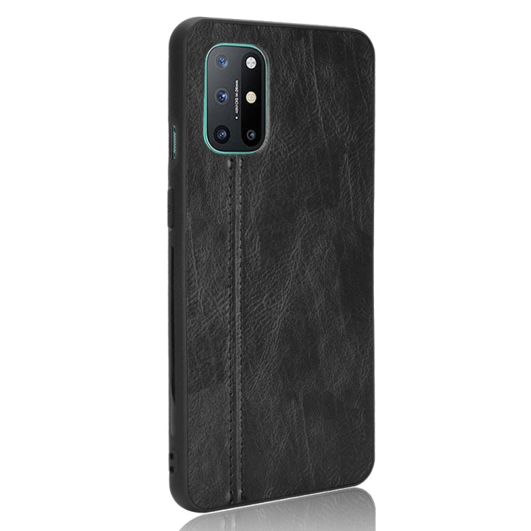For OnePlus 8T Shockproof Sewing Cow Pattern Skin PC + PU + TPU Case