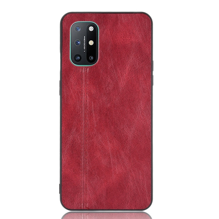 For OnePlus 8T Shockproof Sewing Cow Pattern Skin PC + PU + TPU Case