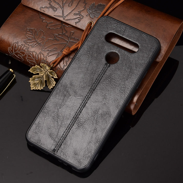 For LG K51 Shockproof Sewing Cow Pattern Skin PC + PU + TPU Case