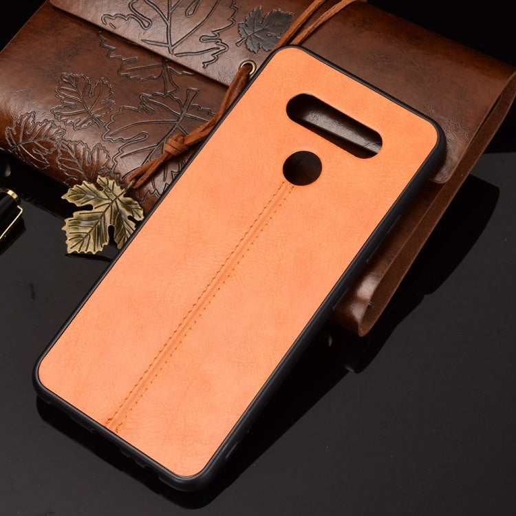 For LG K51 Shockproof Sewing Cow Pattern Skin PC + PU + TPU Case