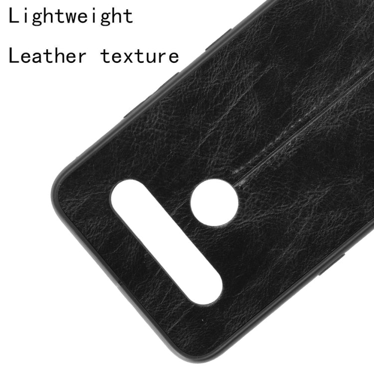 For LG K41S/ K51S Shockproof Sewing Cow Pattern Skin PC + PU + TPU Case