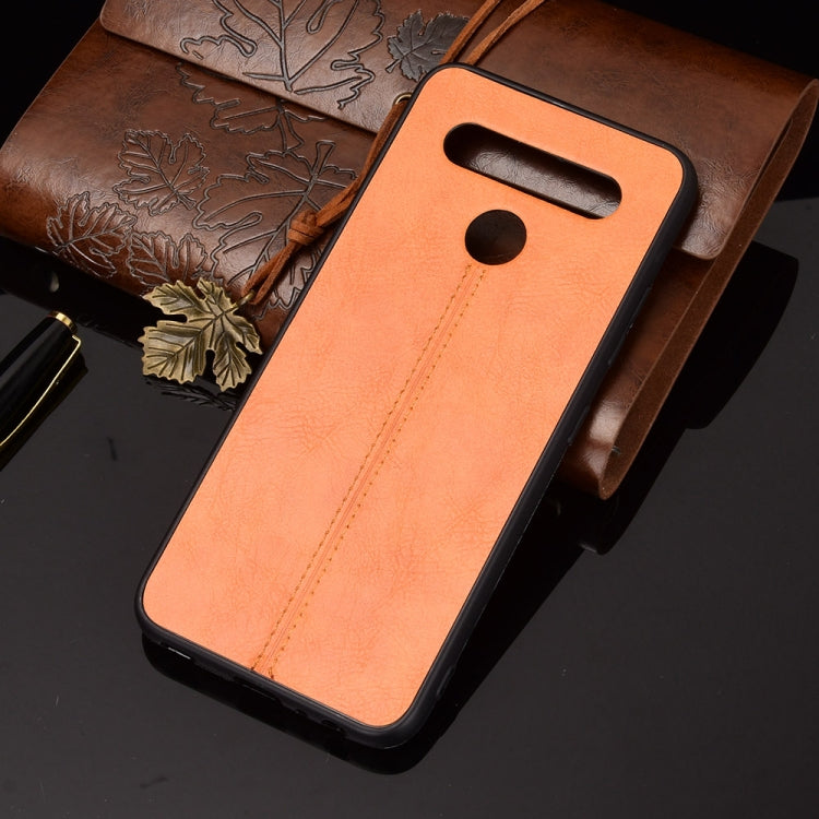 For LG K41S/ K51S Shockproof Sewing Cow Pattern Skin PC + PU + TPU Case