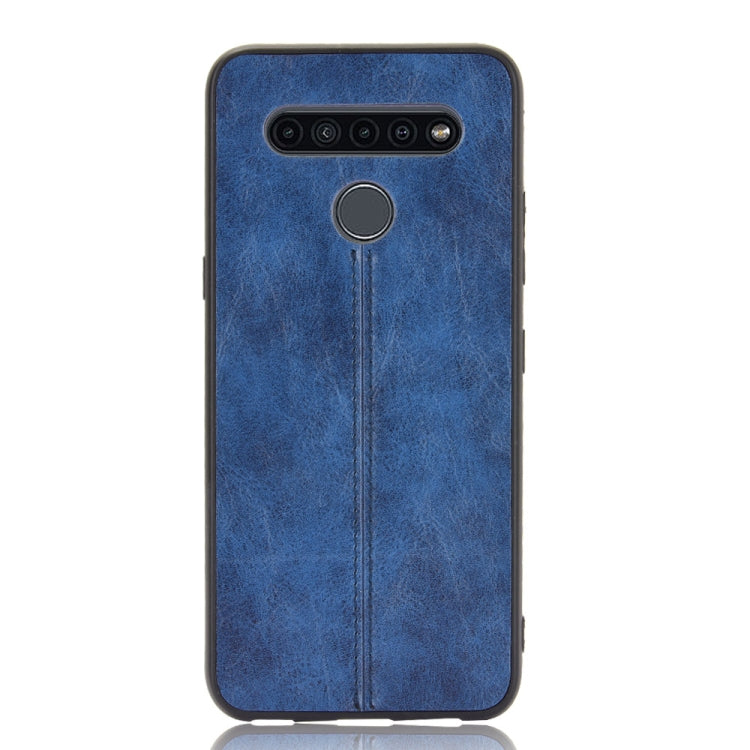 For LG K41S/ K51S Shockproof Sewing Cow Pattern Skin PC + PU + TPU Case