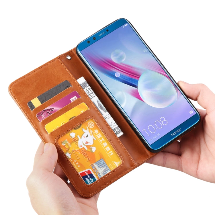 Knead Skin Texture Horizontal Flip Leather Case for Huawei Honor 9 Lite / Honor 9i, with Photo Frame & Holder & Card Slots & Wallet