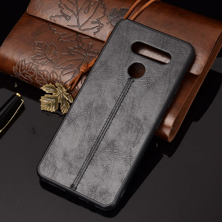 For LG K50S Shockproof Sewing Cow Pattern Skin PC + PU + TPU Case