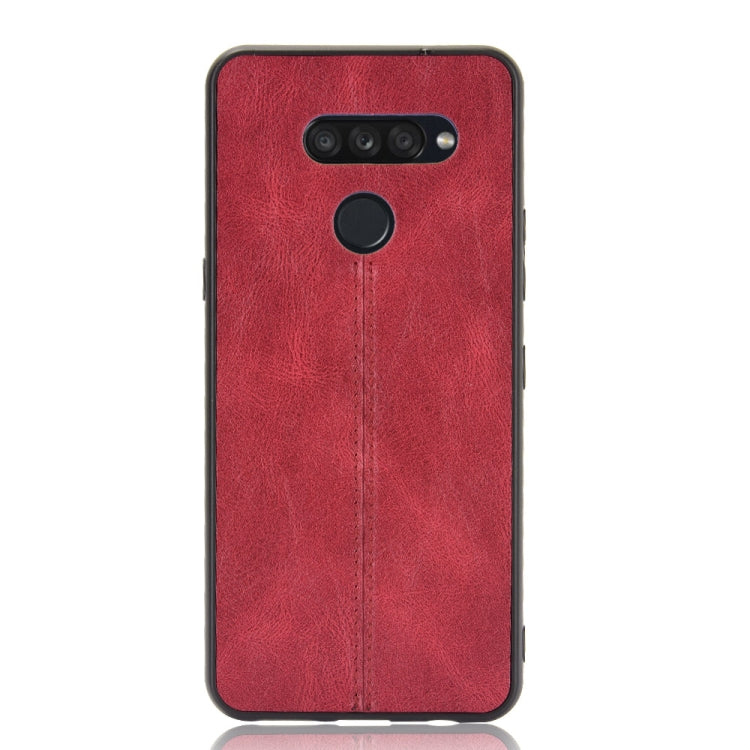 For LG K50S Shockproof Sewing Cow Pattern Skin PC + PU + TPU Case