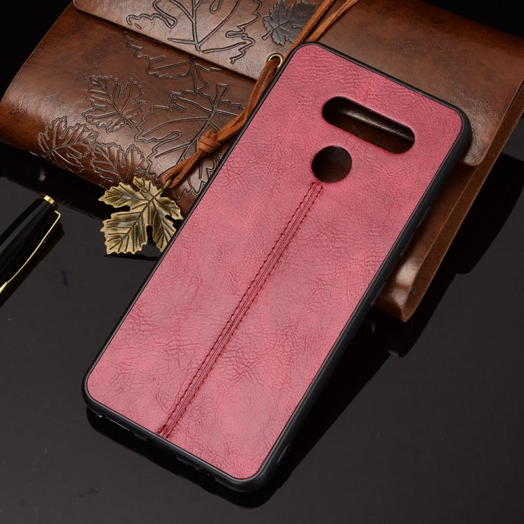 For LG K50S Shockproof Sewing Cow Pattern Skin PC + PU + TPU Case