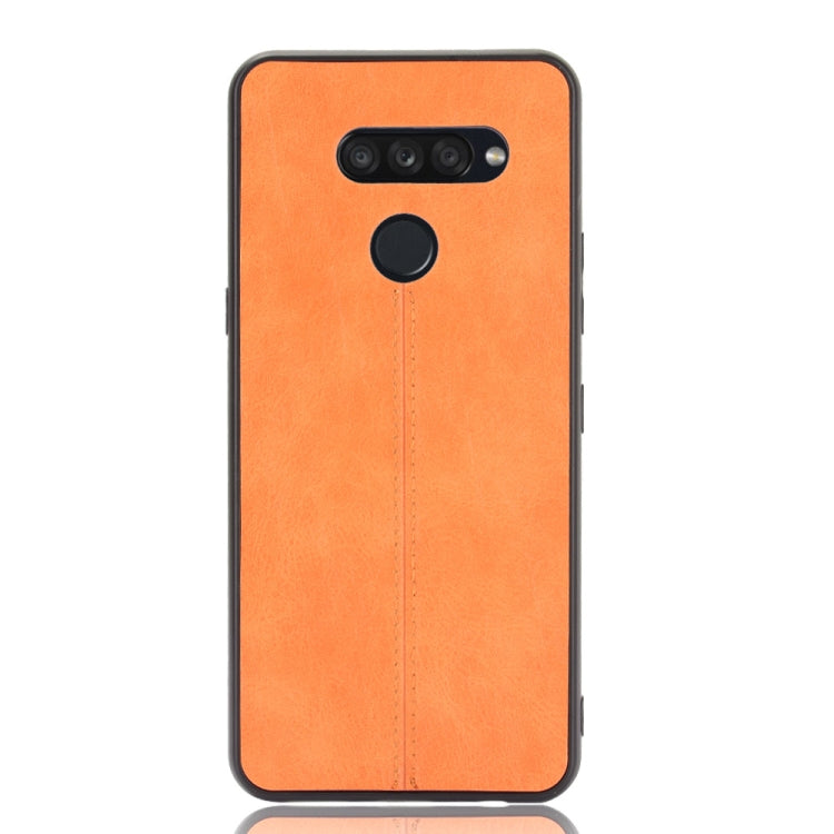 For LG K50S Shockproof Sewing Cow Pattern Skin PC + PU + TPU Case