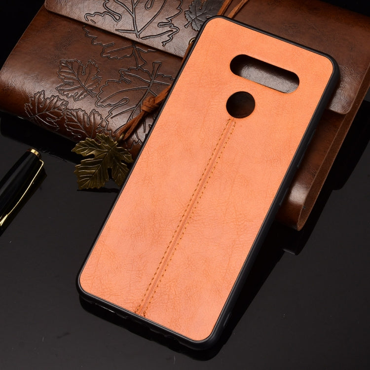 For LG K50S Shockproof Sewing Cow Pattern Skin PC + PU + TPU Case