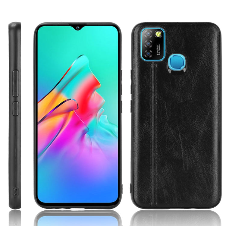 For Infinix Hot 10 Lite Shockproof Sewing Cow Pattern Skin PC + PU + TPU Case