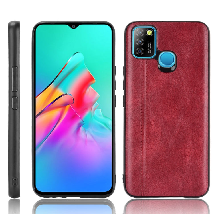 For Infinix Hot 10 Lite Shockproof Sewing Cow Pattern Skin PC + PU + TPU Case