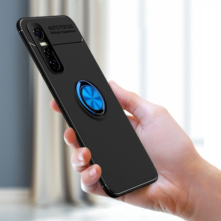 For vivo Y73s Metal Ring Holder 360 Degree Rotating TPU Case