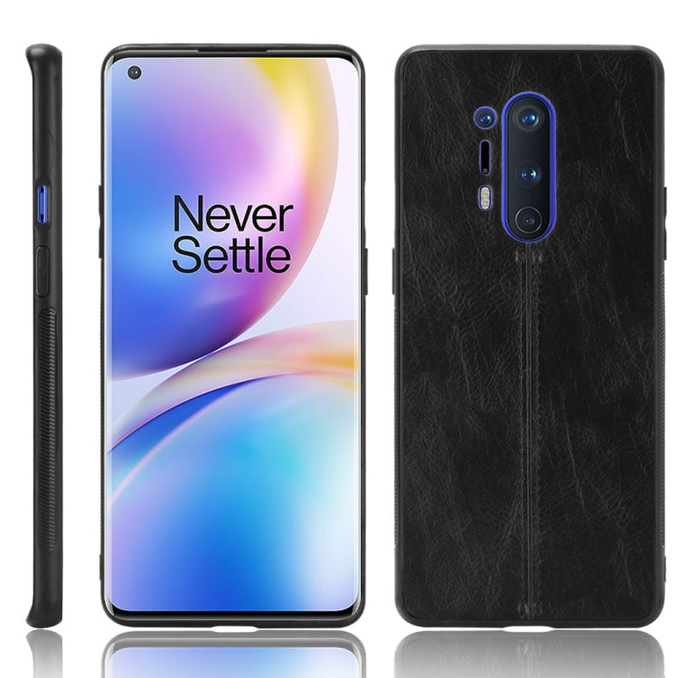 For OnePlus 8 Pro Shockproof Sewing Cow Pattern Skin PC + PU + TPU Case