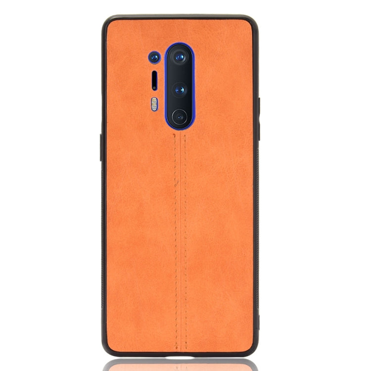 For OnePlus 8 Pro Shockproof Sewing Cow Pattern Skin PC + PU + TPU Case