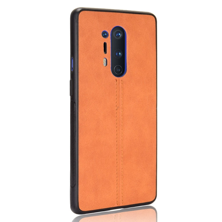 For OnePlus 8 Pro Shockproof Sewing Cow Pattern Skin PC + PU + TPU Case