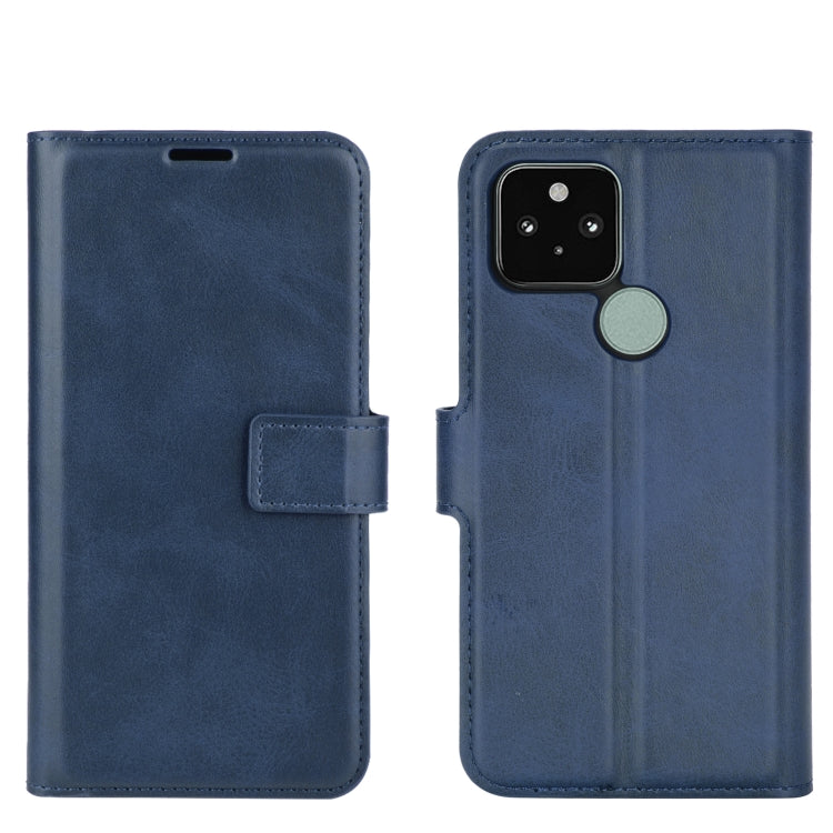 For Google Pixel 5 XL / 4a 5G Retro Calf Pattern Buckle Horizontal Flip Leather Case with Holder & Card Slots & Wallet