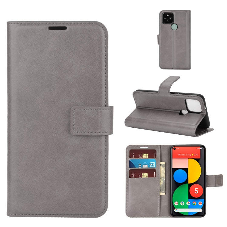 For Google Pixel 5 XL / 4a 5G Retro Calf Pattern Buckle Horizontal Flip Leather Case with Holder & Card Slots & Wallet