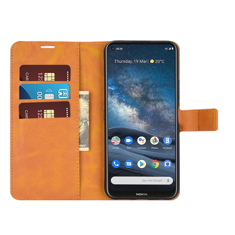 For Nokia 8.3 5G Retro Calf Pattern Buckle Horizontal Flip Leather Case with Holder & Card Slots & Wallet