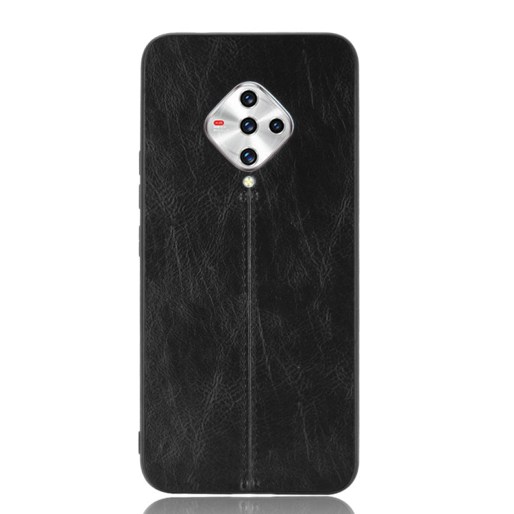 For vivo X50e Shockproof Sewing Cow Pattern Skin PC + PU + TPU Case