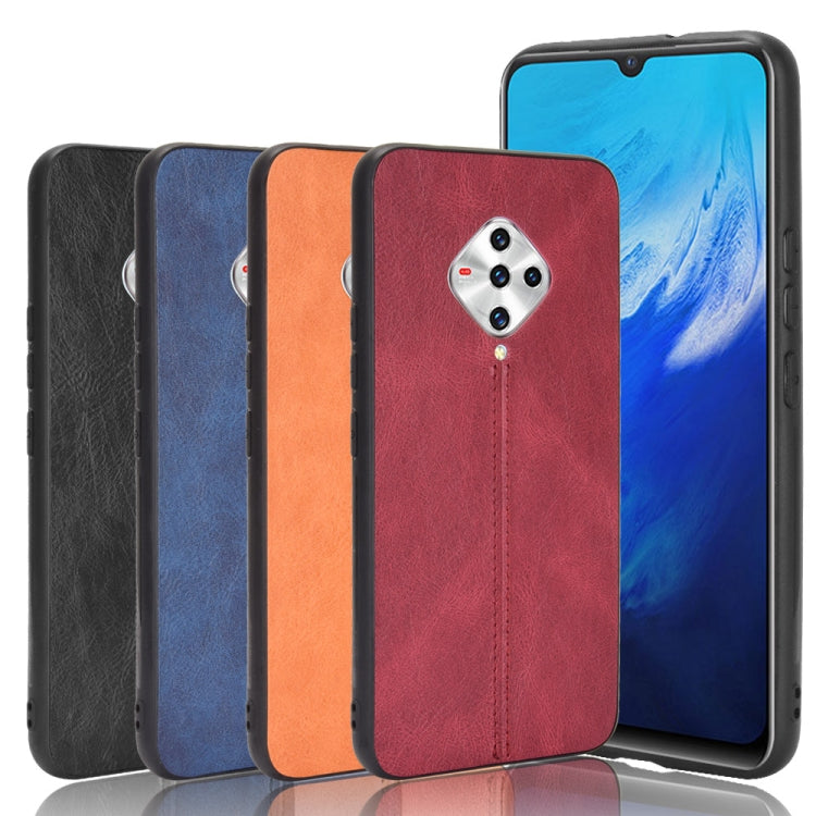 For vivo X50e Shockproof Sewing Cow Pattern Skin PC + PU + TPU Case