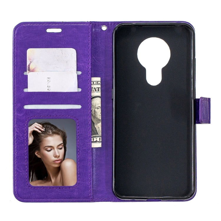 For Nokia 5.3 Crazy Horse Texture Horizontal Flip Leather Case with Holder & Card Slots & Wallet & Photo Frame