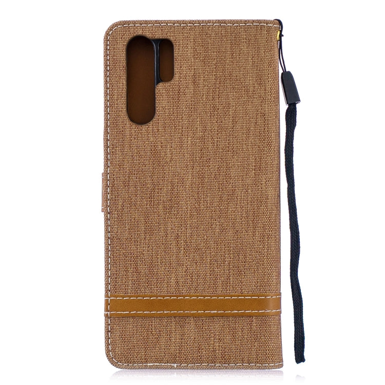 Color Matching Denim Texture Leather Case for Huawei P30 Pro, with Holder & Card Slots & Wallet & Lanyard