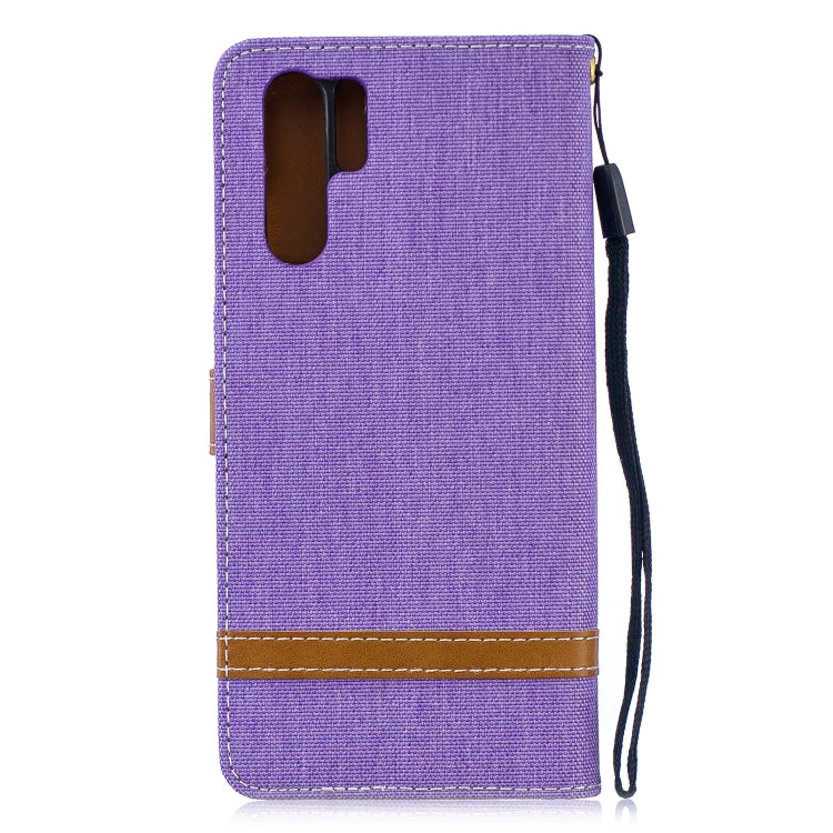 Color Matching Denim Texture Leather Case for Huawei P30 Pro, with Holder & Card Slots & Wallet & Lanyard