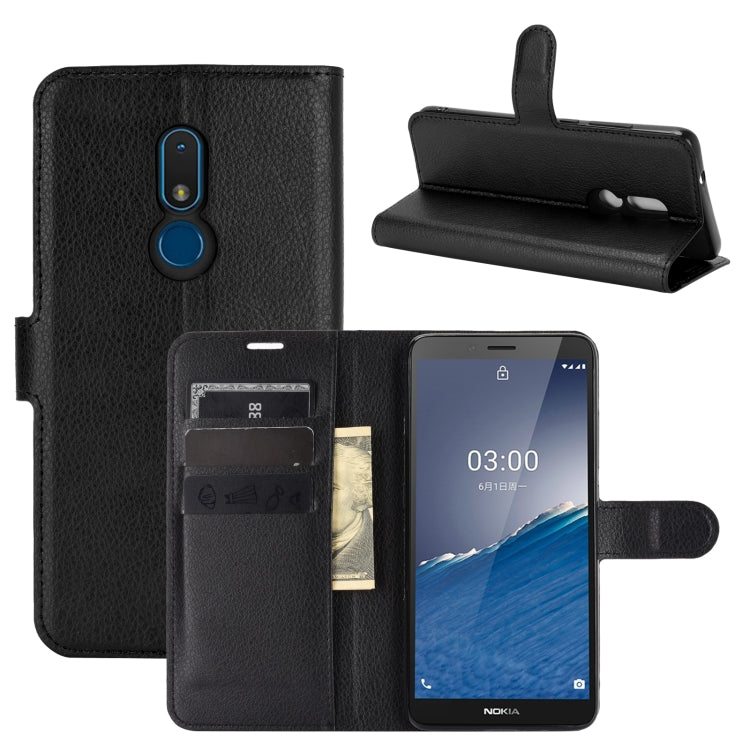 For Nokia C3 Litchi Texture Horizontal Flip Leather Case with Holder & Card Slots & Wallet