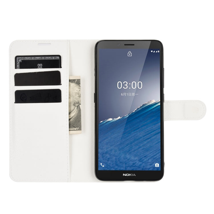 For Nokia C3 Litchi Texture Horizontal Flip Leather Case with Holder & Card Slots & Wallet