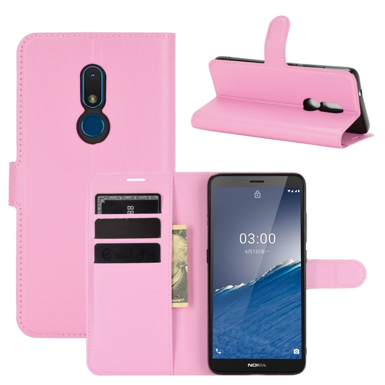 For Nokia C3 Litchi Texture Horizontal Flip Leather Case with Holder & Card Slots & Wallet
