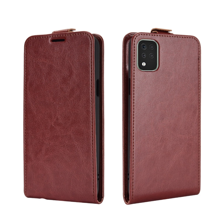 For LG K42 R64 Texture Single Vertical Flip Leather Protective Case with Card Slots & Photo Frame