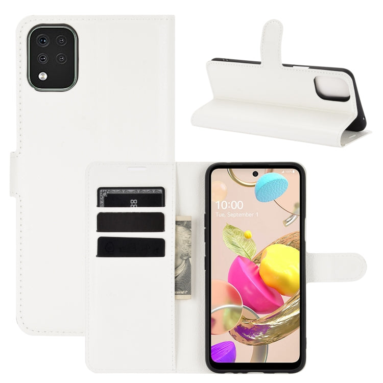 For LG K42 Litchi Texture Horizontal Flip Protective Case with Holder & Card Slots & Wallet