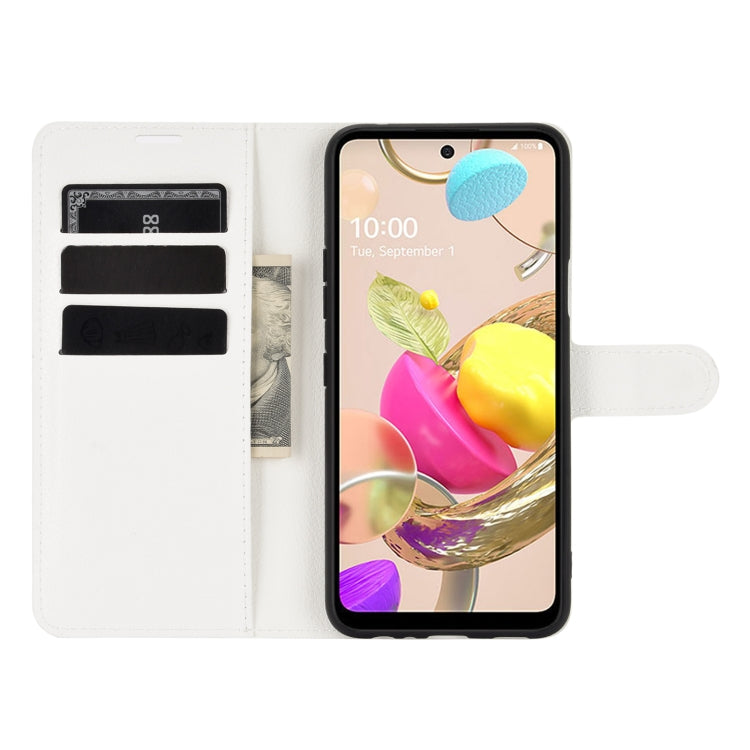 For LG K42 Litchi Texture Horizontal Flip Protective Case with Holder & Card Slots & Wallet