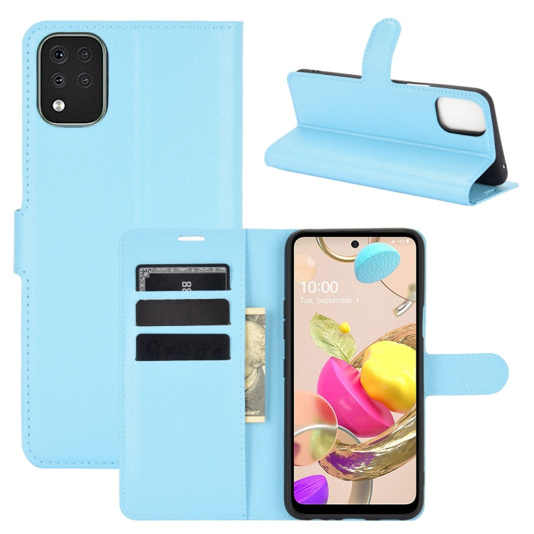 For LG K42 Litchi Texture Horizontal Flip Protective Case with Holder & Card Slots & Wallet