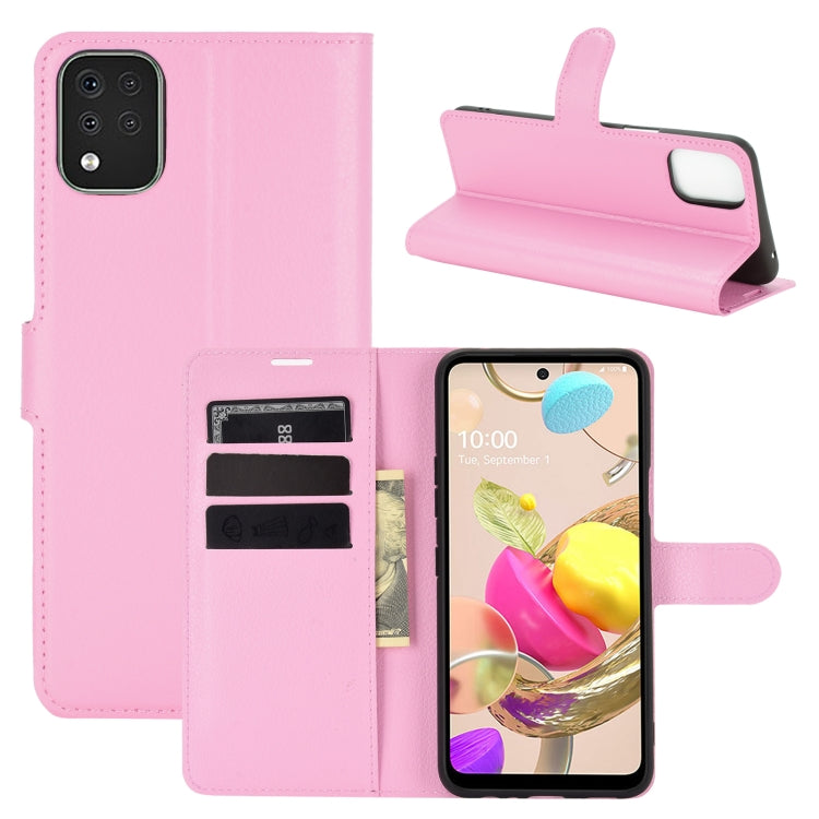 For LG K42 Litchi Texture Horizontal Flip Protective Case with Holder & Card Slots & Wallet