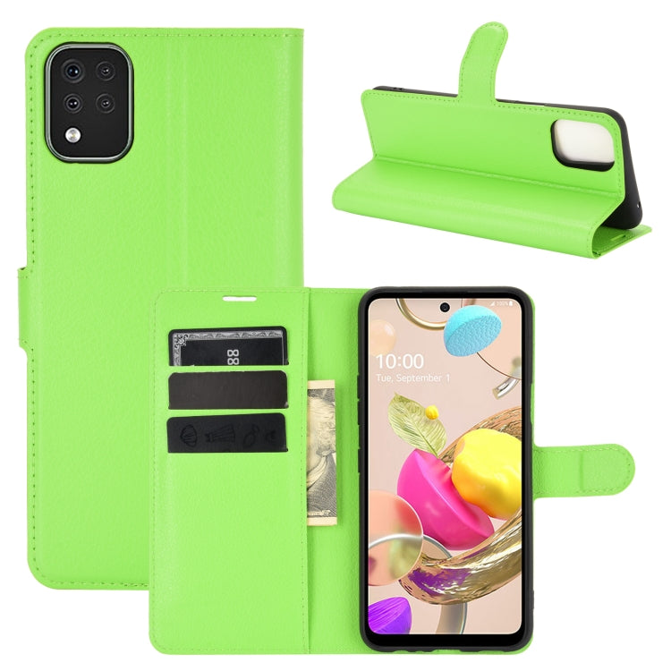 For LG K42 Litchi Texture Horizontal Flip Protective Case with Holder & Card Slots & Wallet