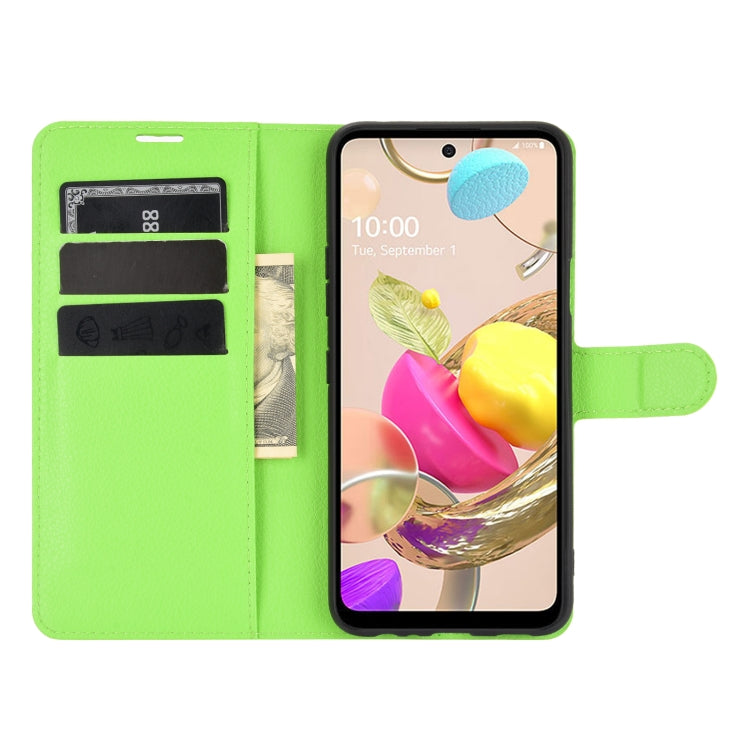 For LG K42 Litchi Texture Horizontal Flip Protective Case with Holder & Card Slots & Wallet