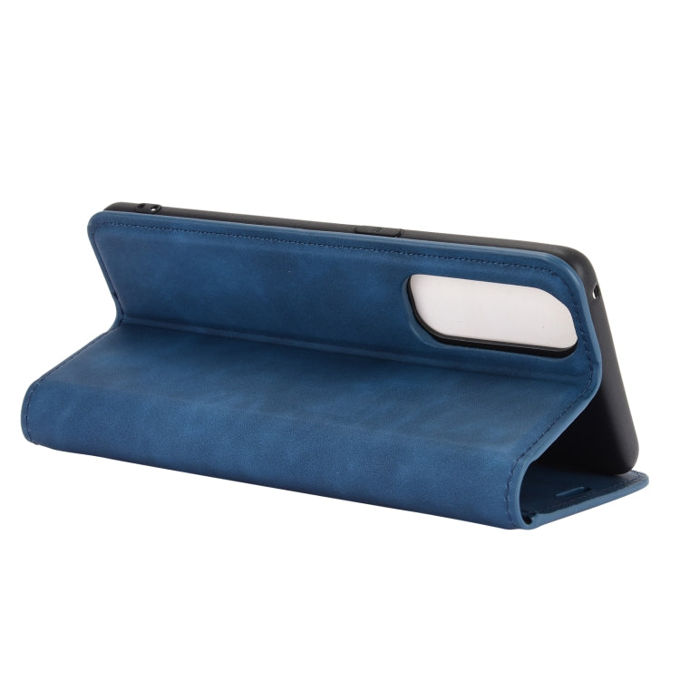 For OPPO Reno4 Pro 4G Retro-skin Business Magnetic Suction Leather Case with Holder & Card Slots & Wallet